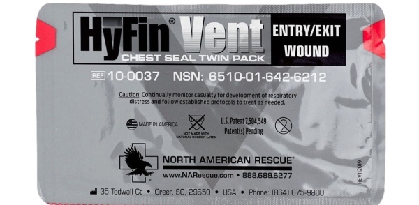 Окклюзионный пластырь Hyfin Vent Chest Seal