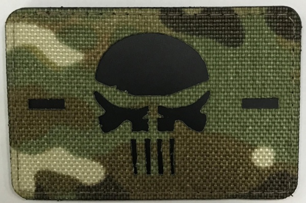 Патч Каратель, мультикам-чёрный