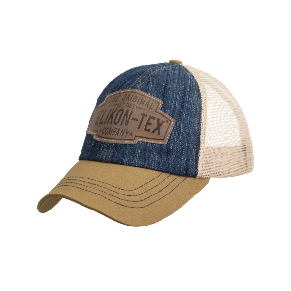 Бейсболка Helikon Trucker Logo Cap, Denim, Dark Blue / Khaki C