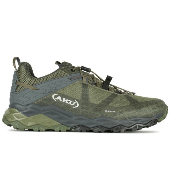 Кроссовки треккинговые AKU Flyrock GTX, Grey / Green