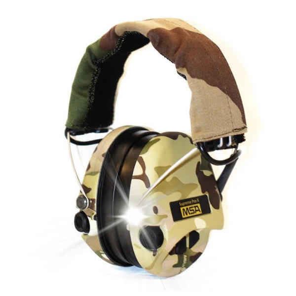 Наушники активные Sordin Supreme with LED Pro-X Camo (камуфляж/камуфл. оголовье)