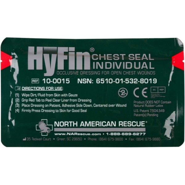 Окклюзионный пластырь Hyfin Individual Chest Seal