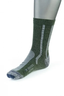 Носки X-SOCKS X-PLORER SILVER 4.0, OLIVE GREEN/ANTHRACITE
