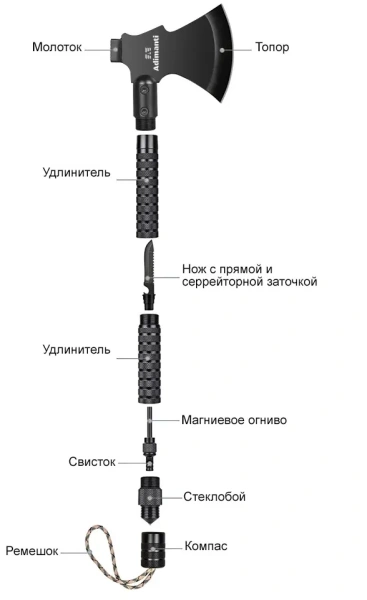Многофункциональный топор Adimanti