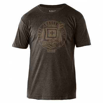 Футболка 5.11 Global Travel Tee, Brown Hether